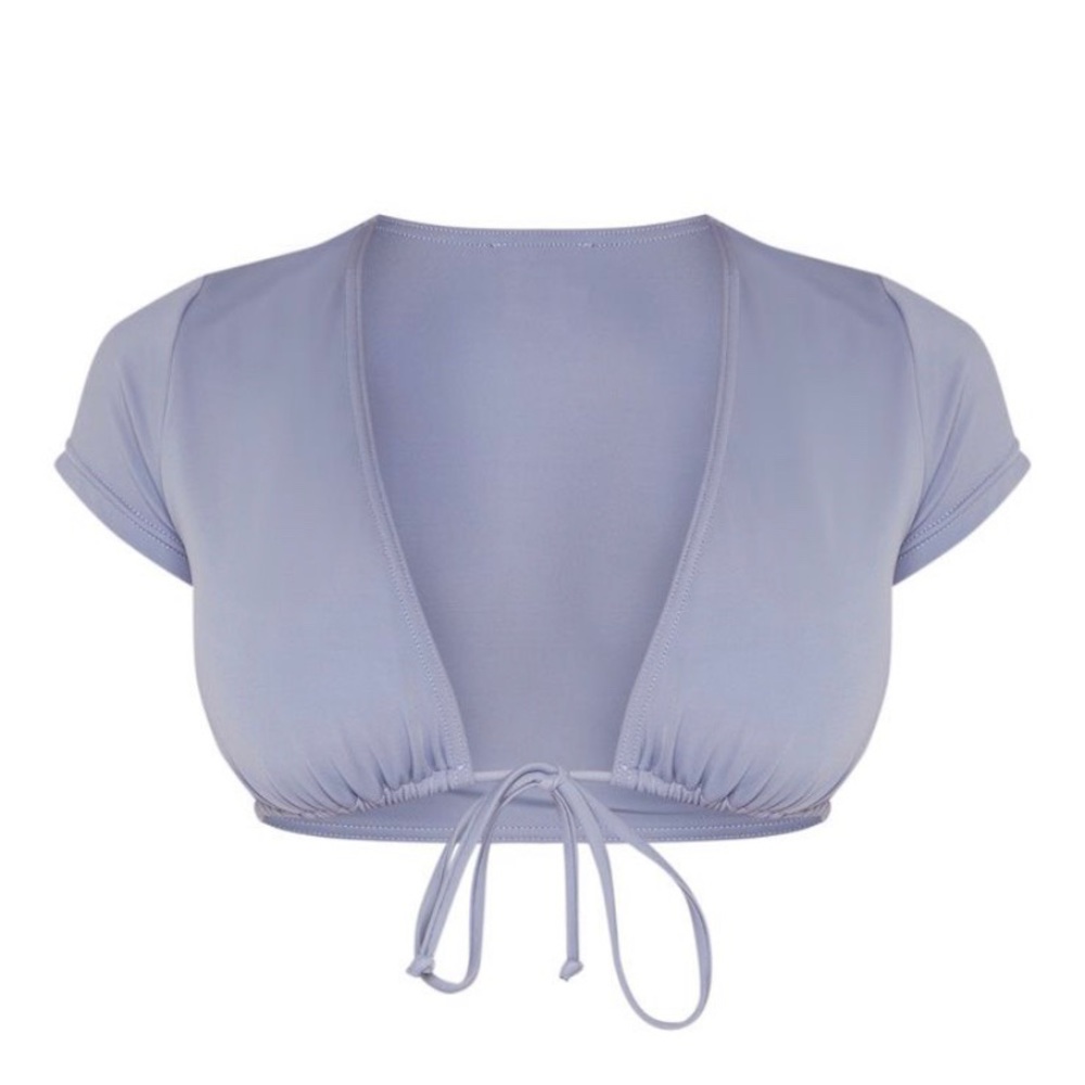 NWT PrettyLittleThing Short Sleeve Bikini Size 2